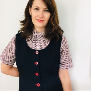 Vintage Geometric print “leisure shirt”